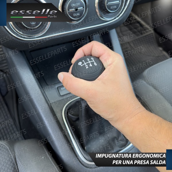 COVER POMELLO IN SILICONE NERO OPACO ERGONOMICO PER CAMBIO 6 MARCE