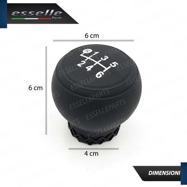 COVER POMELLO IN SILICONE NERO OPACO ERGONOMICO PER CAMBIO 6 MARCE