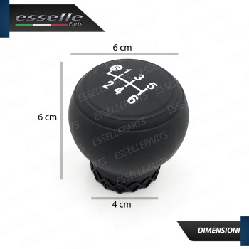 COVER POMELLO IN SILICONE NERO OPACO ERGONOMICO PER CAMBIO 6 MARCE