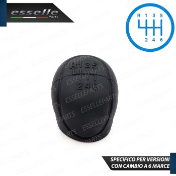 Cover Pomello Cambio Manuale 6 Marce Nero In Gomma Anti Scivolo