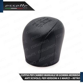 Cover Pomello Cambio Manuale 5 Marce Nero In Gomma Anti Scivolo