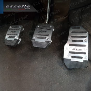 COPRIPEDALI PER CAMBIO MANUALE COPRI PEDALI PEDALIERA SPORTIVA IN ALLUMINIO E GOMMA