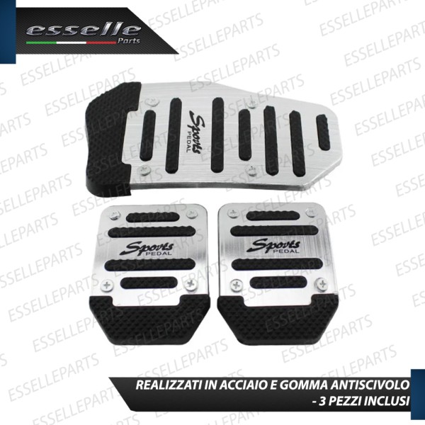 COPRIPEDALI PER CAMBIO MANUALE COPRI PEDALI PEDALIERA SPORTIVA IN ALLUMINIO E GOMMA