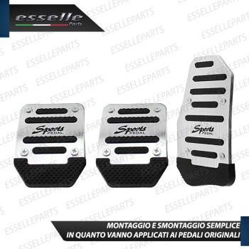 COPRIPEDALI PER CAMBIO MANUALE COPRI PEDALI PEDALIERA SPORTIVA IN ALLUMINIO E GOMMA