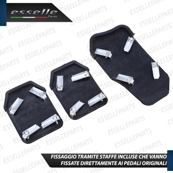 COPRIPEDALI PER CAMBIO MANUALE COPRI PEDALI PEDALIERA SPORTIVA IN ALLUMINIO E GOMMA