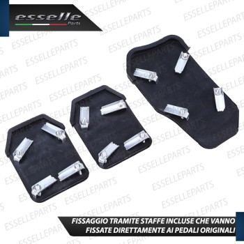 COPRIPEDALI PER CAMBIO MANUALE COPRI PEDALI PEDALIERA SPORTIVA IN ALLUMINIO E GOMMA
