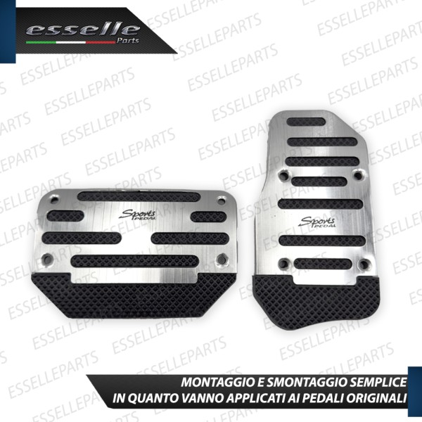 COPRIPEDALI PER CAMBIO AUTOMATICO COPRI PEDALI PEDALIERA SPORTIVA IN ALLUMINIO E GOMMA