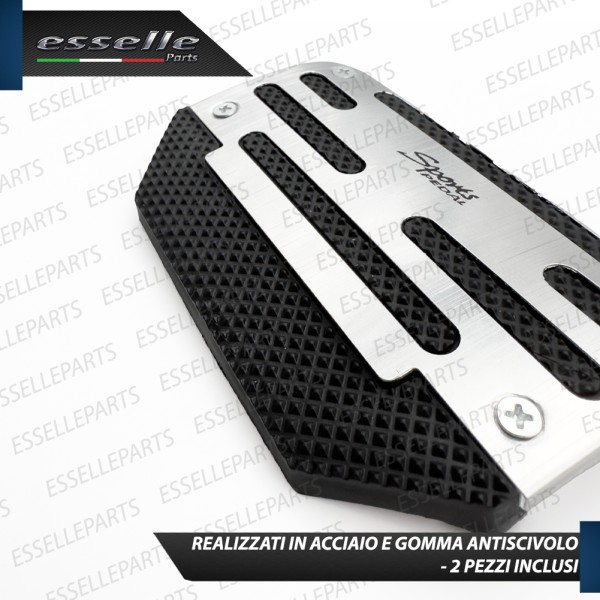 COPRIPEDALI PER CAMBIO AUTOMATICO COPRI PEDALI PEDALIERA SPORTIVA IN ALLUMINIO E GOMMA