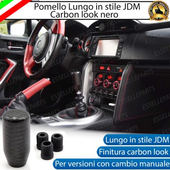 Pomello Cambio Manuale Lungo In Stile JDM Nero Carbon Look