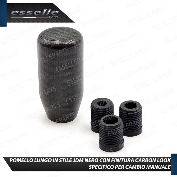 Pomello Cambio Manuale Lungo In Stile JDM Nero Carbon Look