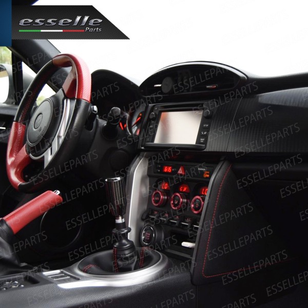 Pomello Cambio Manuale Lungo In Stile JDM Nero Carbon Look