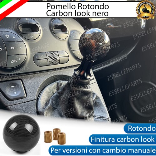 Pomello Cambio Manuale Rotondo Nero Carbon Look