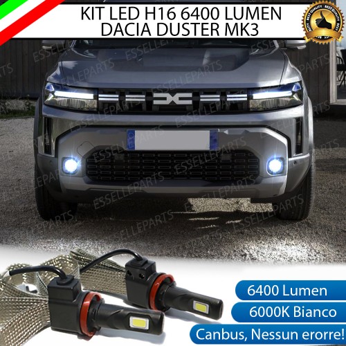 Kit Full LED H16 Fendinebbia 6400 LUMEN per Dacia Duster MK3