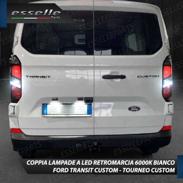 Coppia LED Retromarcia 15 LED Canbus 6000K FORD TRANSIT CUSTOM MK2 Con Lente Frontale