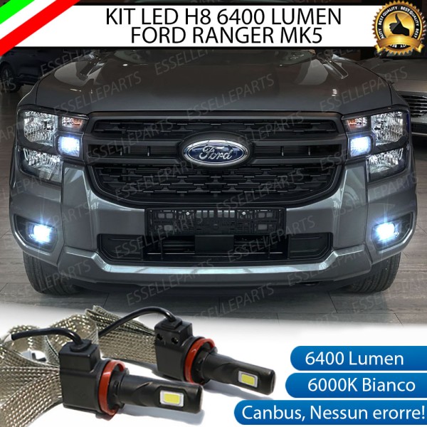Kit Full LED H8 6400 Lumen 6000K bianco Fendinebbia Ford Ranger MK5