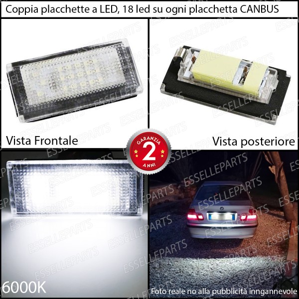 Placchette Led Luci Targa 18 Led Specifiche Bmw Serie 3 E46