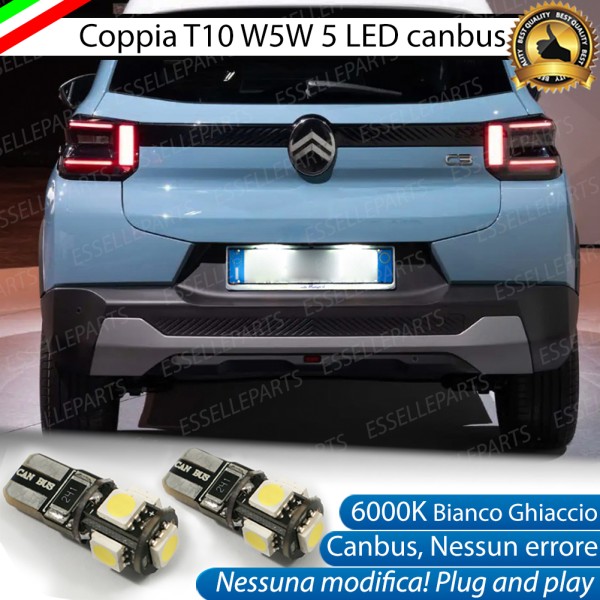 Luci targa 5 LED Canbus per Citroen C3 MK4