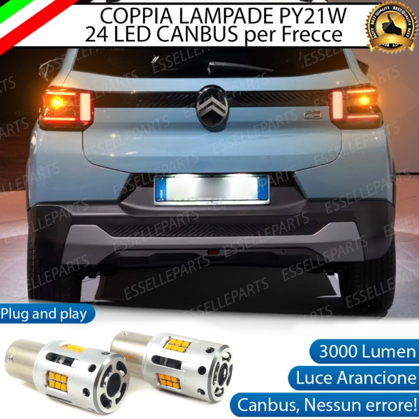 Coppia Frecce Posteriori PY21W 24 LED Canbus 3.0 per Citroen C3 MK4