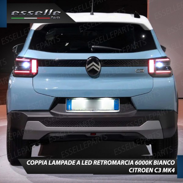 Coppia LED Retromarcia 15 LED Canbus 6000K CITROEN C3 MK4 Con Lente Frontale