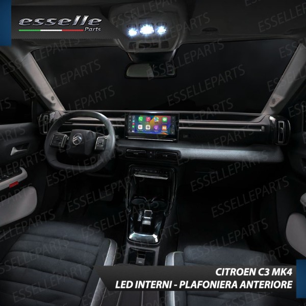 Led interni Completo + Luci Targa Per Citroen C3 MK4