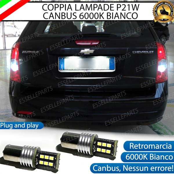 Coppia Luci Retromarcia P21W 15 LED per CHEVROLET NUBIRA