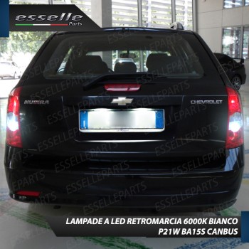 Coppia LED Retromarcia 15 LED Canbus 6000K CHEVROLET NUBIRA Con Lente Frontale