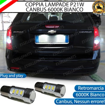 Coppia LED Retromarcia 15 LED Canbus 6000K CHEVROLET NUBIRA Con Lente Frontale