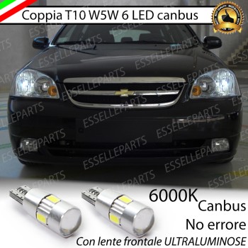 Coppia luci posizione T10 W5W 6 LED canbus 6000K DAEWOO NUBIRA