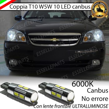 Coppia luci posizione T10 W5W 10 LED canbus 6000K CHEVROLET NUBIRA