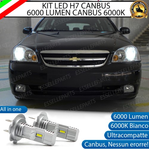Kit Full LED Coppia H7 Ultra Compatta 6000 Lumen Anabbaglianti Per DAEWOO NUBIRA