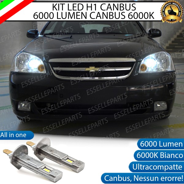 Kit Full LED coppia H1 - ULTRA COMPATTA - 6000 LUMEN abbaglianti per CHEVROLET NUBIRA