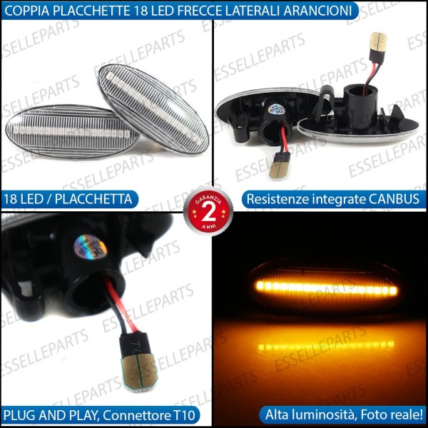 PLACCHETTE LATERALI A 18 LED PER FRECCE SPECIFICHE PER NISSAN JUKE