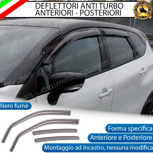 Deflettori Aria Anti Turbo Anti Vento Ant Post Fume' Citroen C-Elysee Pre-Restyling