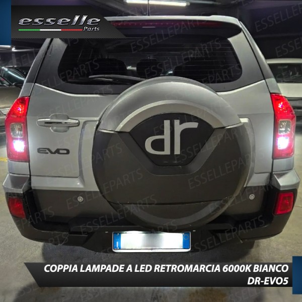 Coppia LED Retromarcia 15 LED Canbus 6000K DR EVO5 Con Lente Frontale