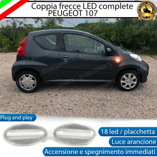 PLACCHETTE LATERALI A 18 LED PER FRECCE SPECIFICHE PER PEUGEOT 107