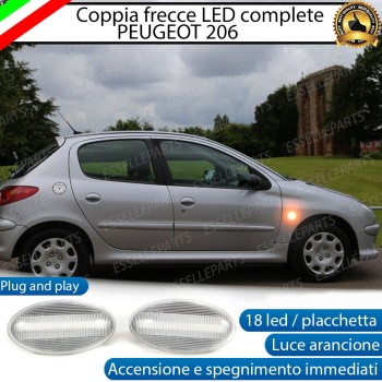 PLACCHETTE LATERALI A 18 LED PER FRECCE SPECIFICHE PER PEUGEOT 206