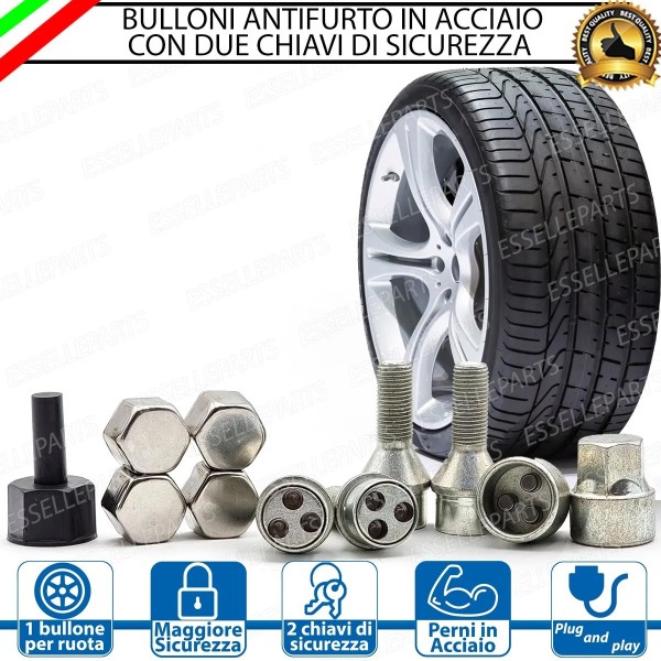 Bulloni Antifurto Ruote Skoda Fabia 4 Con Cerchi In Lega Di Serie