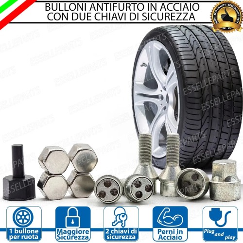 Bulloni Antifurto Ruote Renault Laguna 3 Con Cerchi In Lega Di Serie