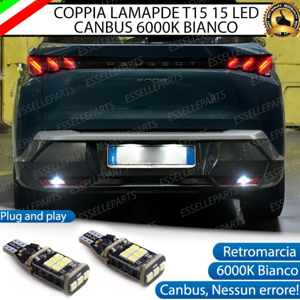 Luci Retromarcia 15 LED PER PEUGEOT 5008 MK3 1200 LUMEN