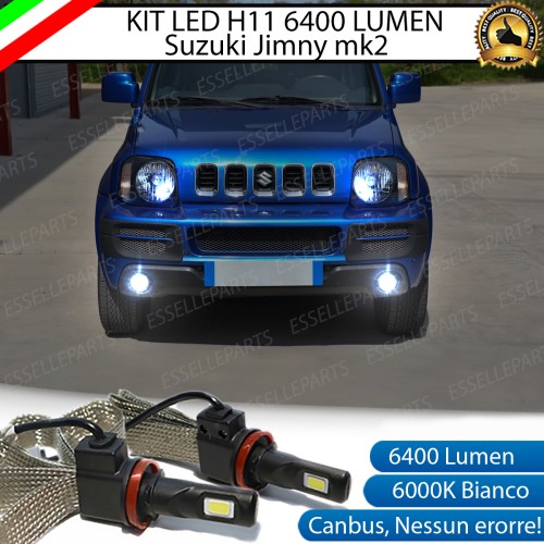Kit Full LED H11 Fendinebbia 6400 LUMEN Suzuki Jimny MK2 6000K bianco ghiaccio