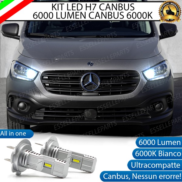 Kit Full LED coppia H7 6000 LUMEN Abbaglianti Specifici per MERCEDES CLASSE T