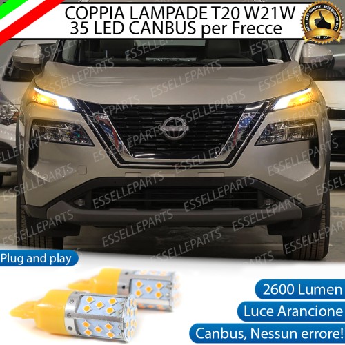 Coppia Frecce Anteriori T20 W21W 35 LED Canbus NISSAN X-TRAIL MK4