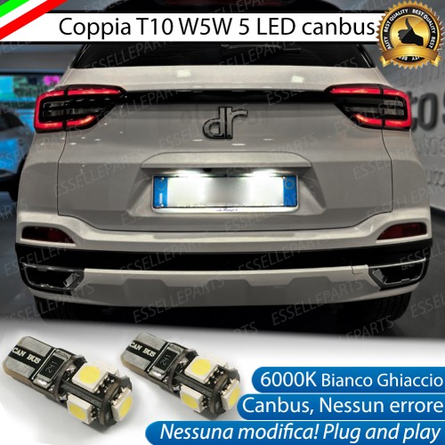 Coppia Lampade T10 W5W 5 LED canbus per luci Targa per DR 4.0