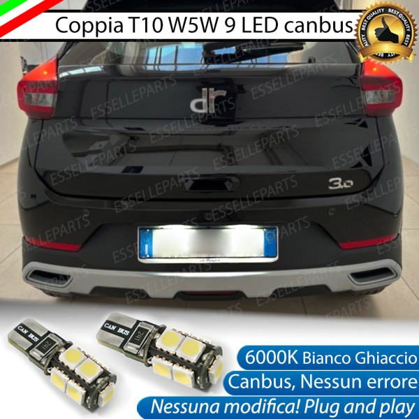 Luci Targa 9 LED per Dr Automobiles DR 3.0 Canbus Bianco