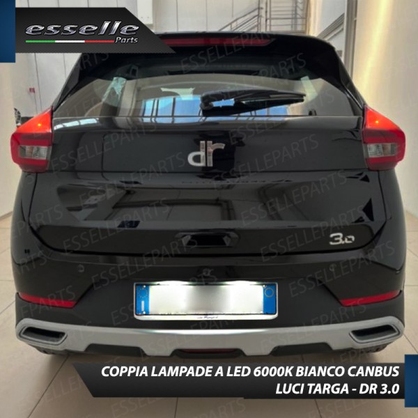 Luci Targa 5 LED Per Dr Automobiles DR 3.0 Canbus 6000K