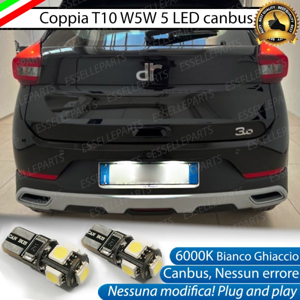 Luci Targa 5 LED Per Dr Automobiles DR 3.0 Canbus 6000K
