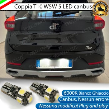 Luci Targa 5 LED Per Dr Automobiles DR 3.0 Canbus 6000K