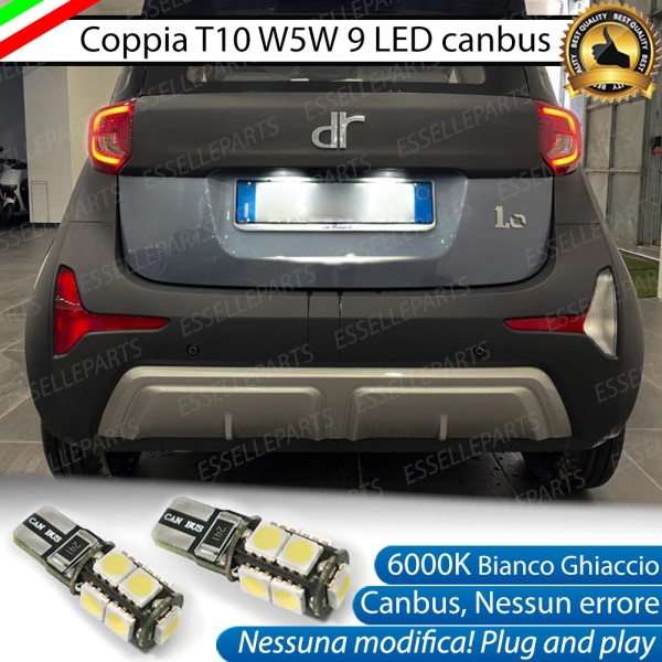 Luci Targa 9 LED per Dr Automobiles DR 1.0 EV Canbus Bianco