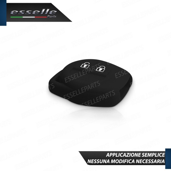 Portachiave Cover In Silicone Flessibile Nero Opaco Per Opel Agila B