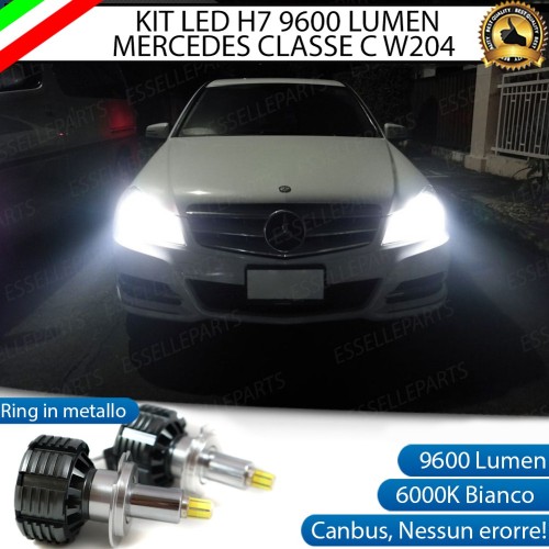 Kit Full LED H7 9600 Lumen 6000K Anabbaglianti MERCEDES CLASSE C W204 RESTYLING
